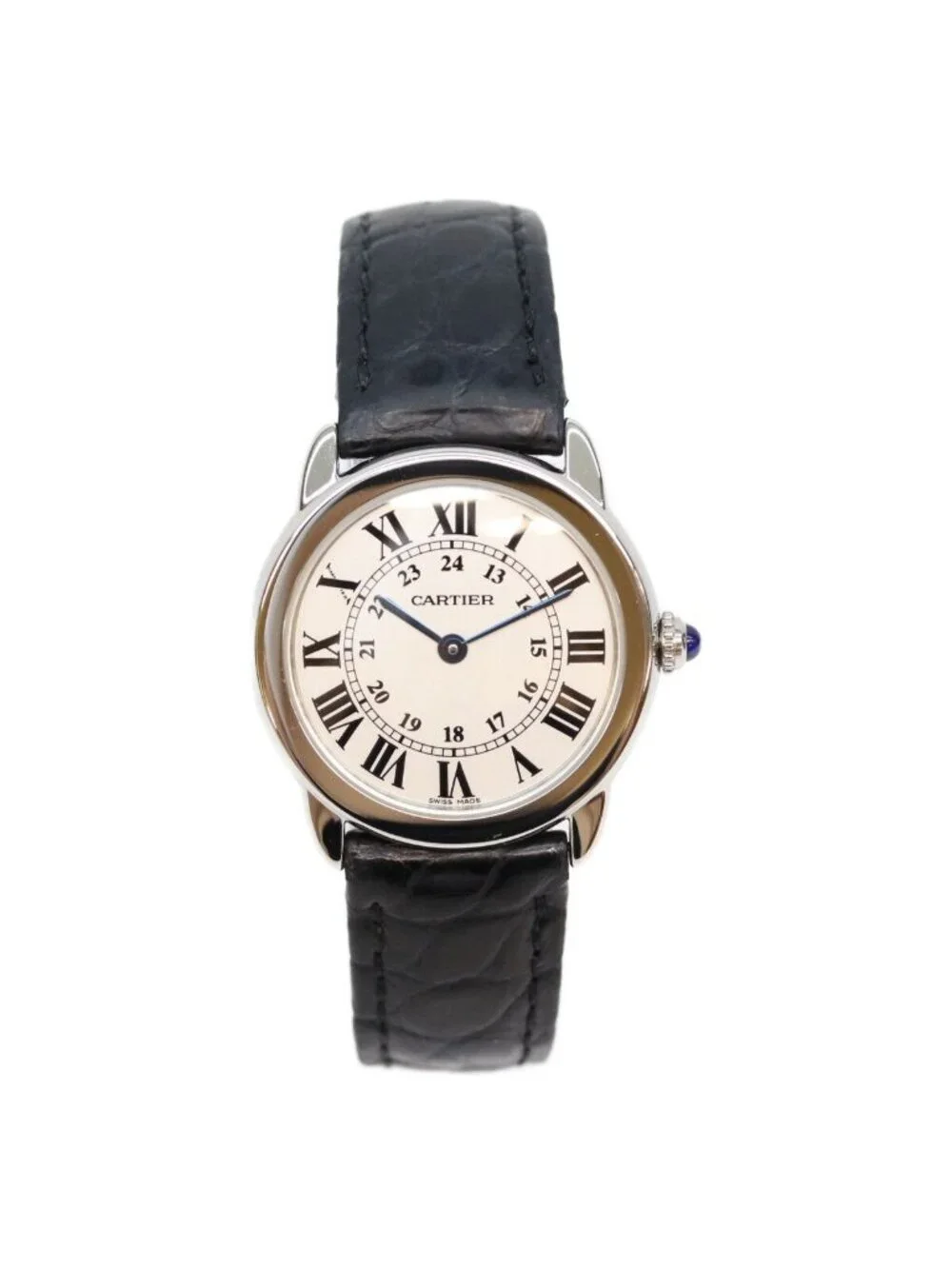 Cartier SS Ronde Solo SM Silver Roman Dial Watch